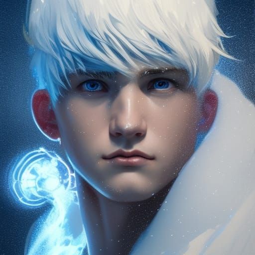 Detailed Portrait of Jack Frost in Hyperrealistic Style