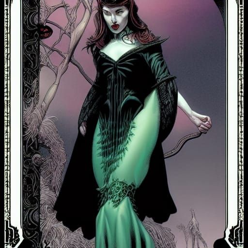 Evil Victorian Princess in Comic Book Style