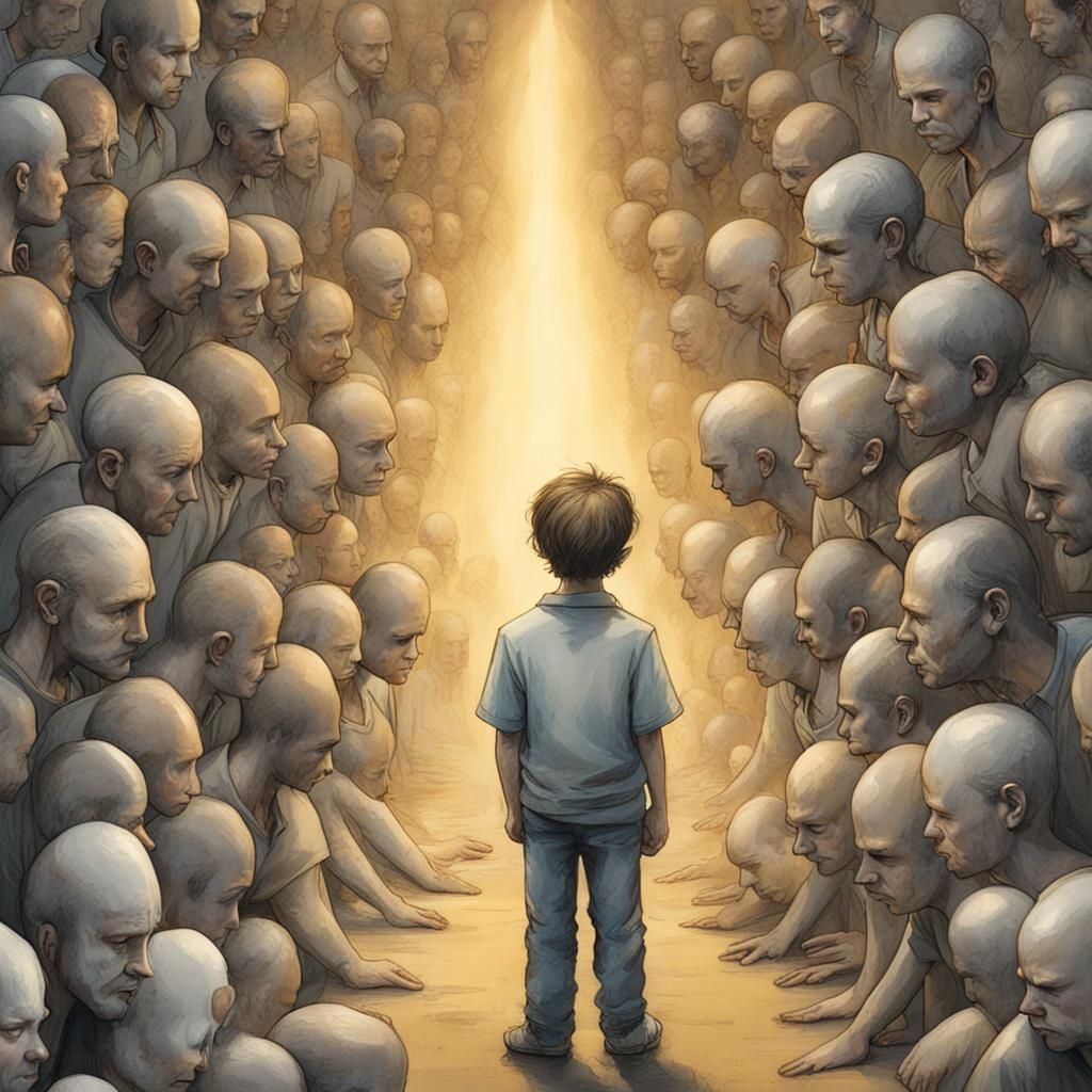 Sinister Child Portrait in Dark Fantasy Style