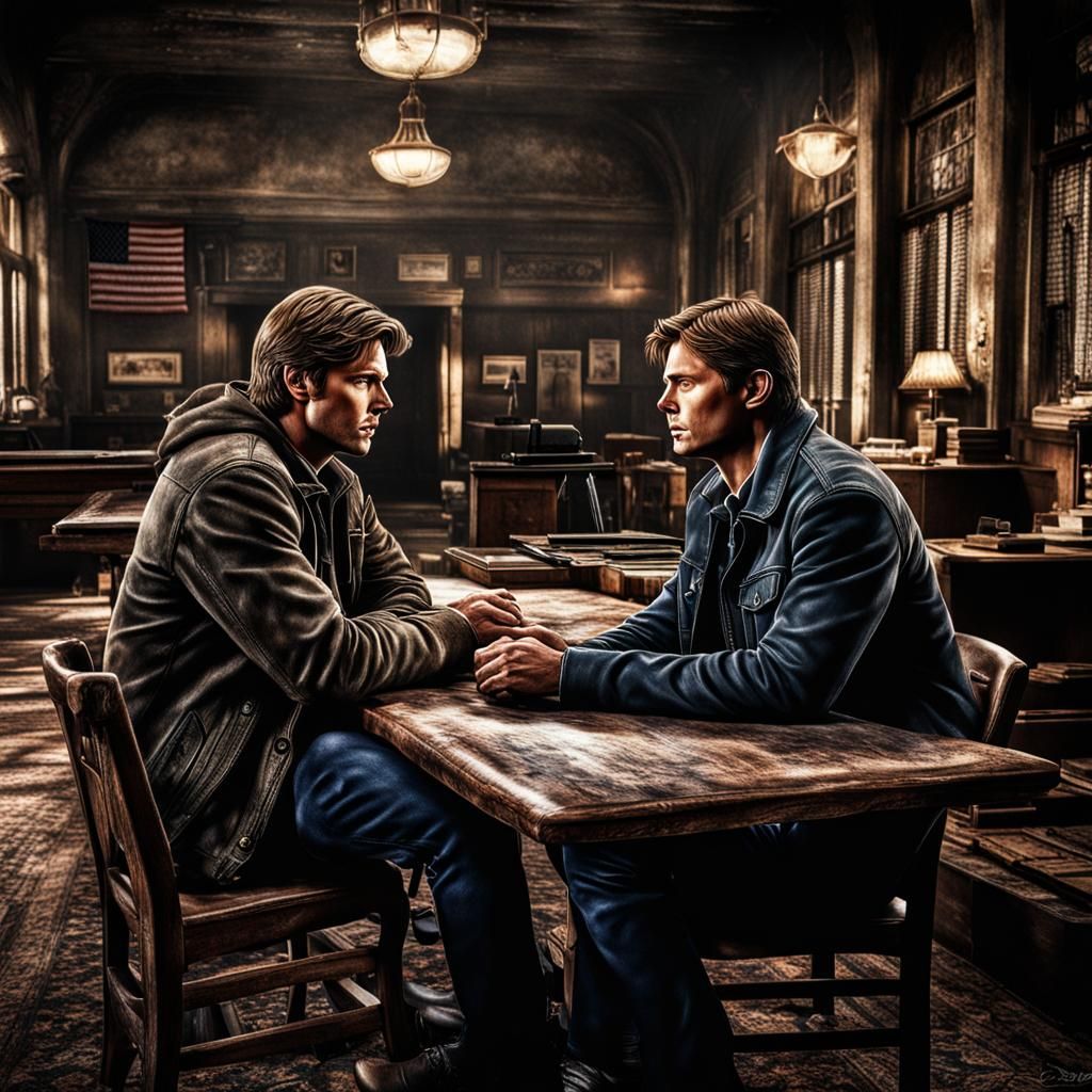 Sam and Dean Winchester: Hyperrealistic Cinematic Shot