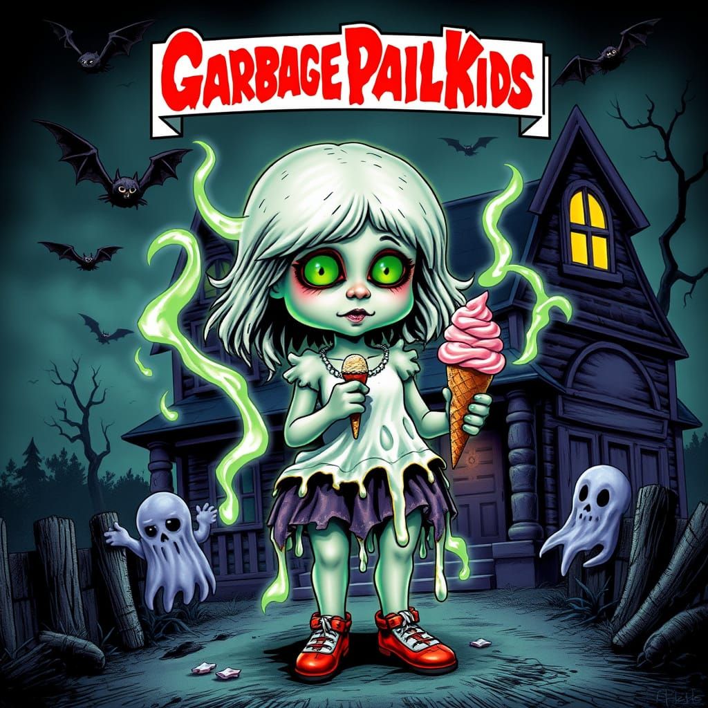 Ghastly Gertrude: Garbage Pail Kids Card