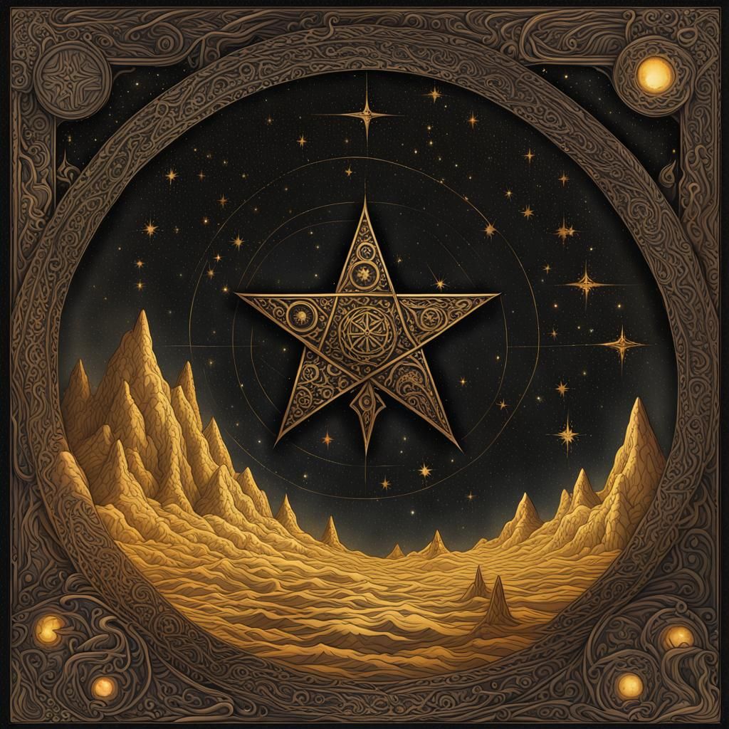 Fantasy Book Cover: Starry Skies and Golden Runes