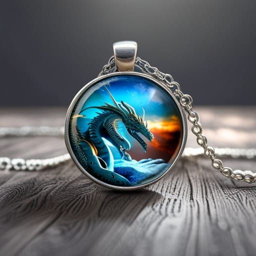 Dragon in Ice Cave Keepsake Ring, Steampunk Style