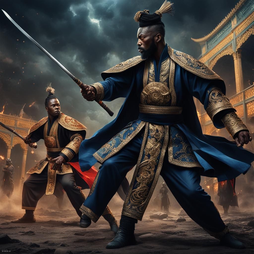 Martial Arts Royal Performance: Digital Matte Painting