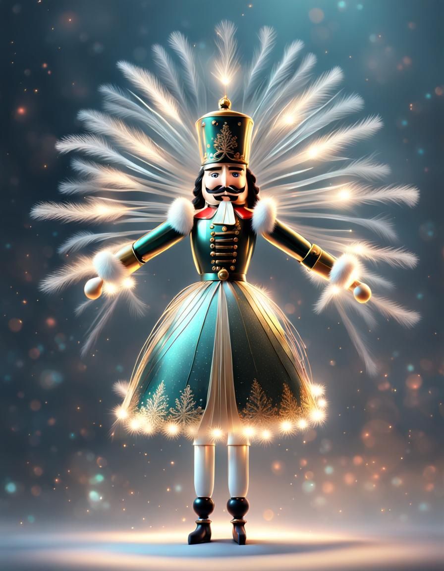 Christmas Nutcracker in Surreal Digital Art