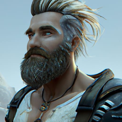 Ruggedly Handsome Man with Blonde Pompadour in Dark Fantasy ...