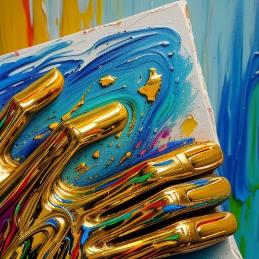 Glowing Marble: A Neo-Impressionist Hand Study