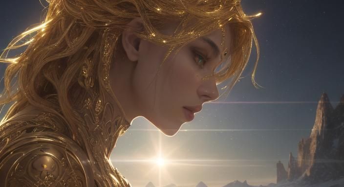 Symmetrical Humanoid in Surreal Digital Art