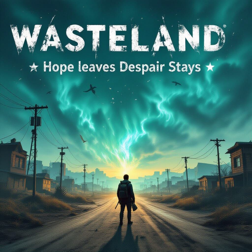 Desolate Wasteland Under Falling Skies