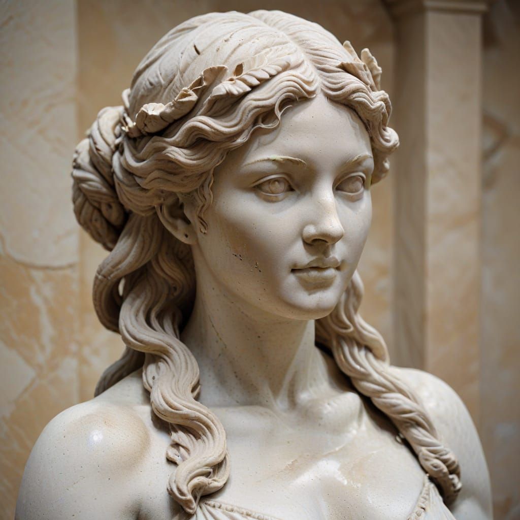 Goddess of Love in Ancient Greek Marble