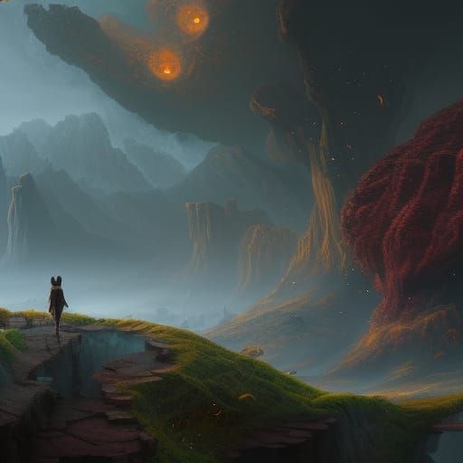 Fantastical Matte Painting with Intricate Details
