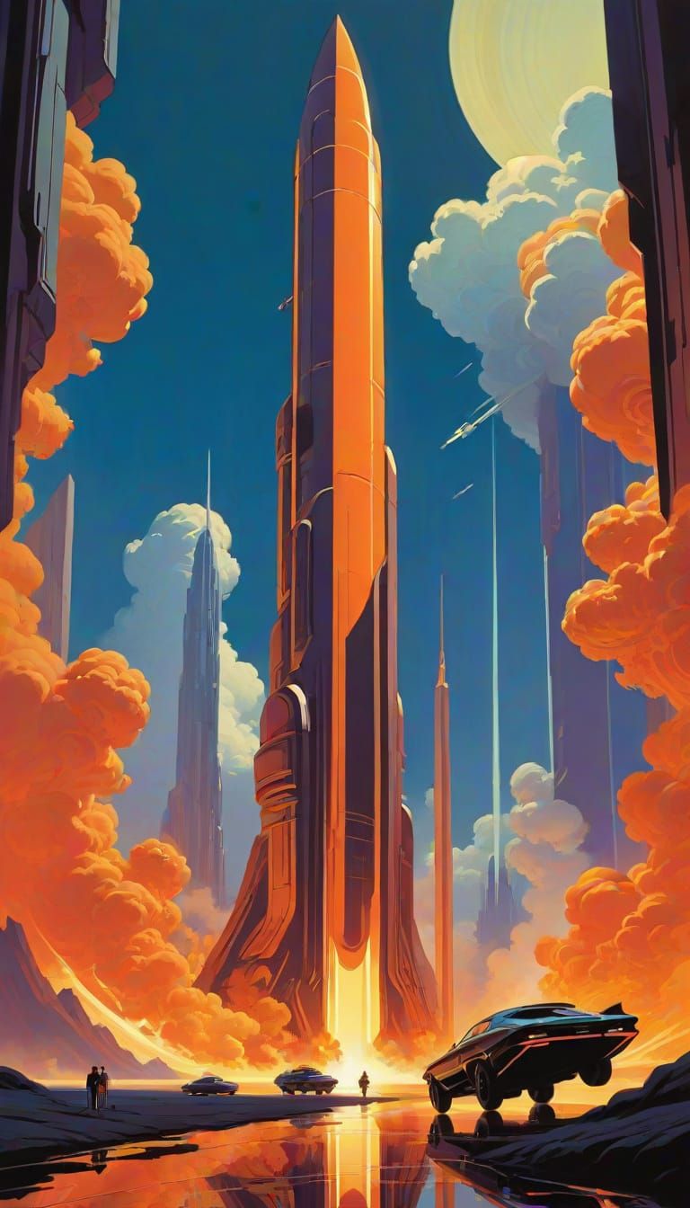 Cyberpunk Vision of Divine Guidance in the Desert