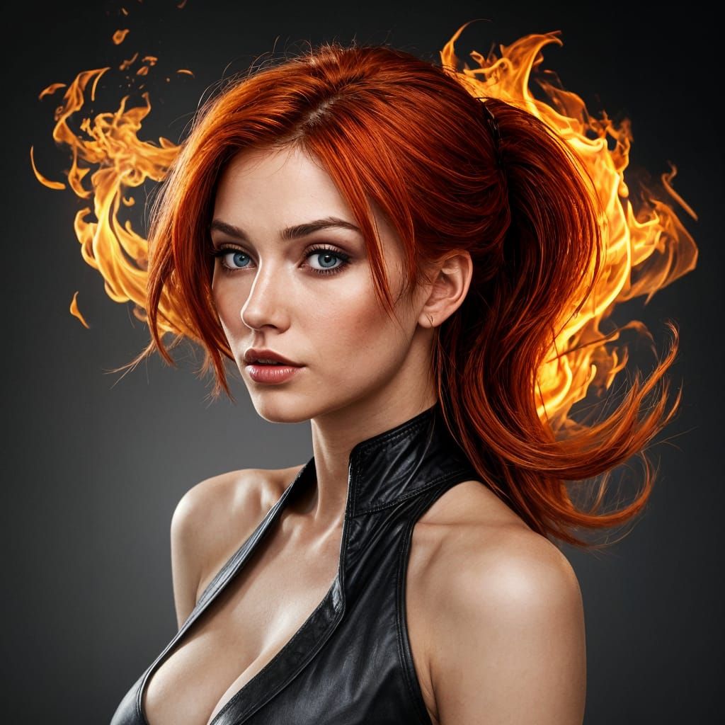 Goddess with Fiery Locks
