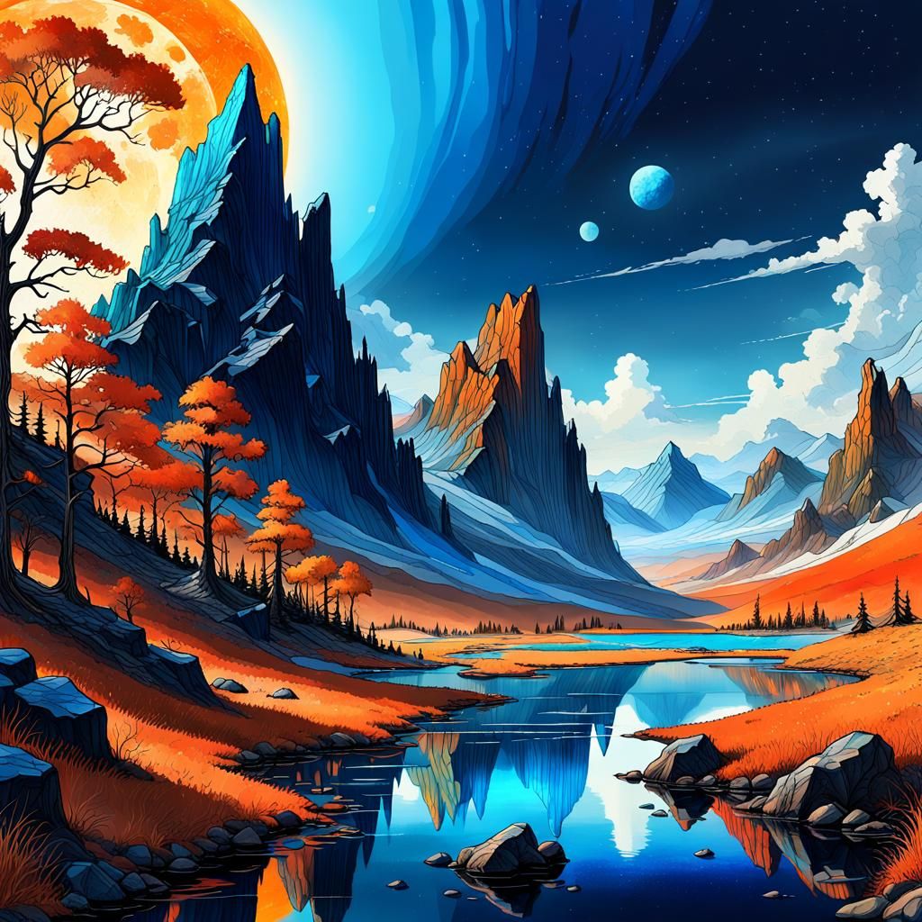 Solarpunk Landscape with Futuristic Architecture