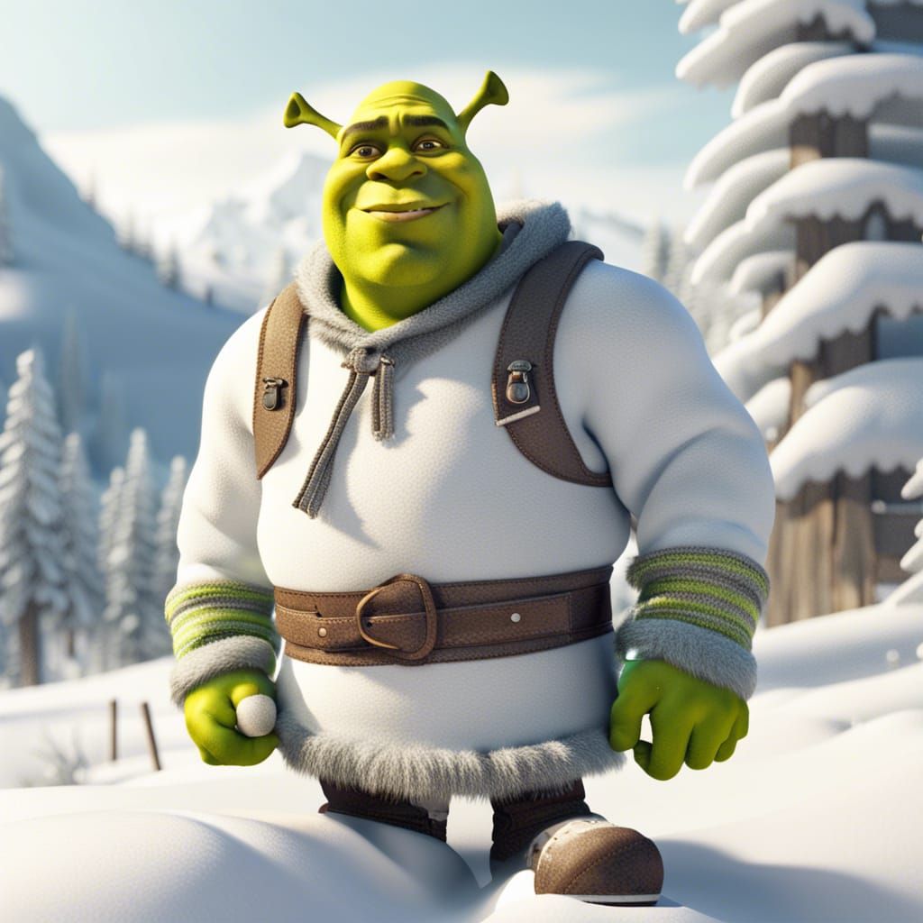Snowy Shrek