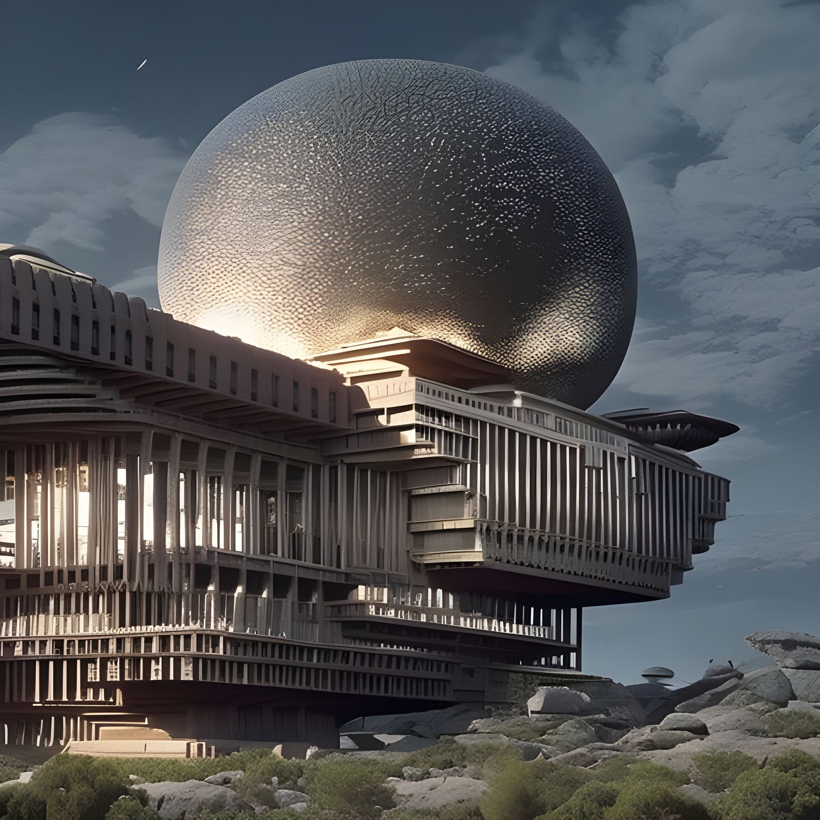 Deconstruction of Human Brain in Digital Matte Painting