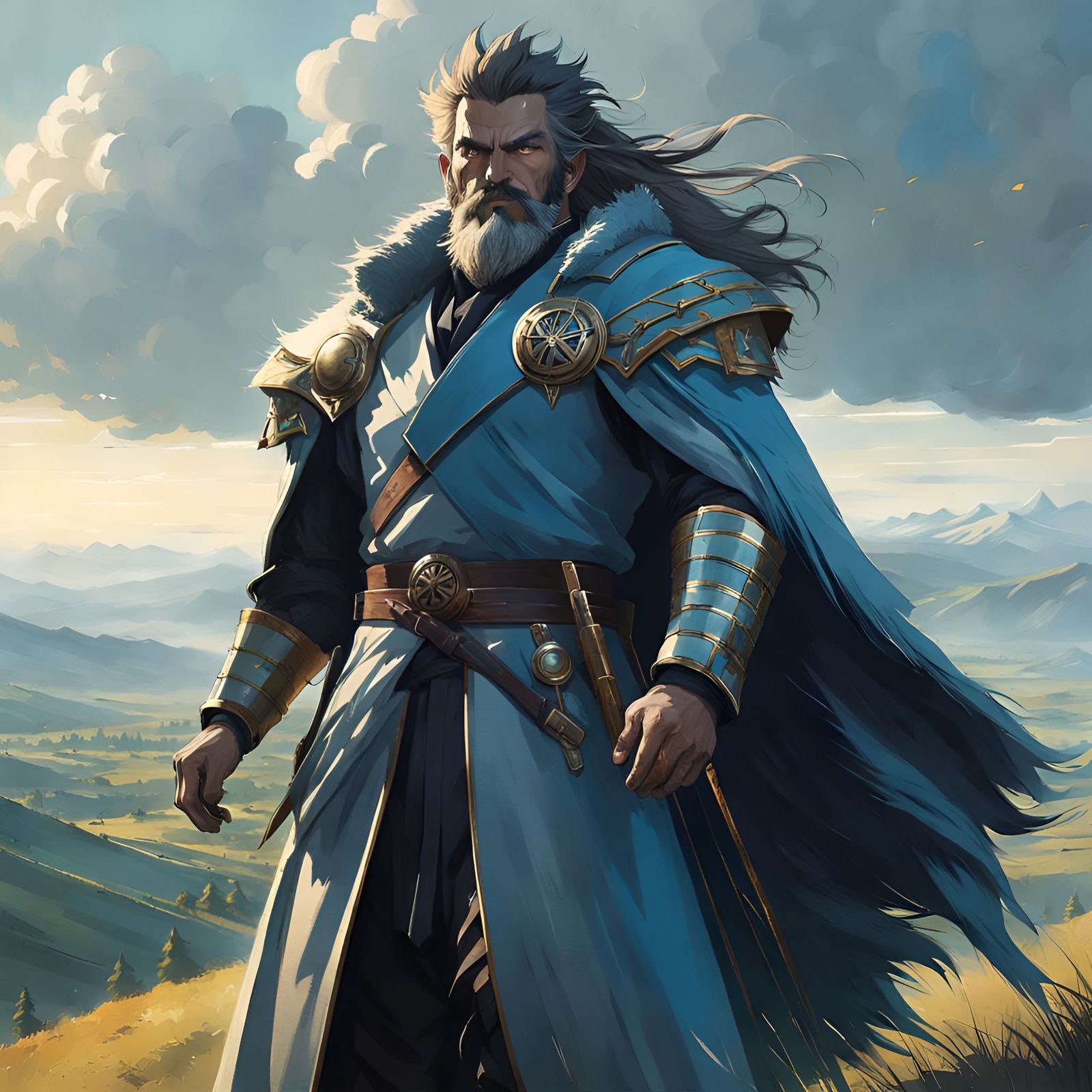 Anime Prophet Portrait on a Hill