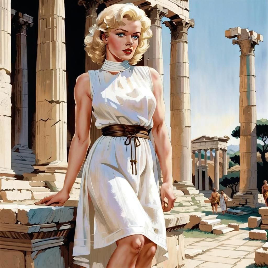 Marilyn Monroe as Sibyl in Comic Art Style