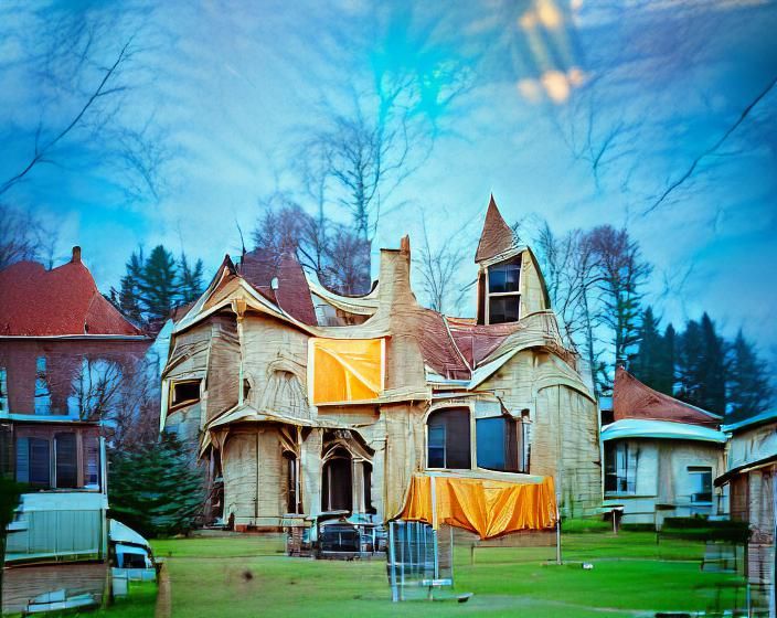 Gothic House Reveals Itself: Kodak Ektar Style