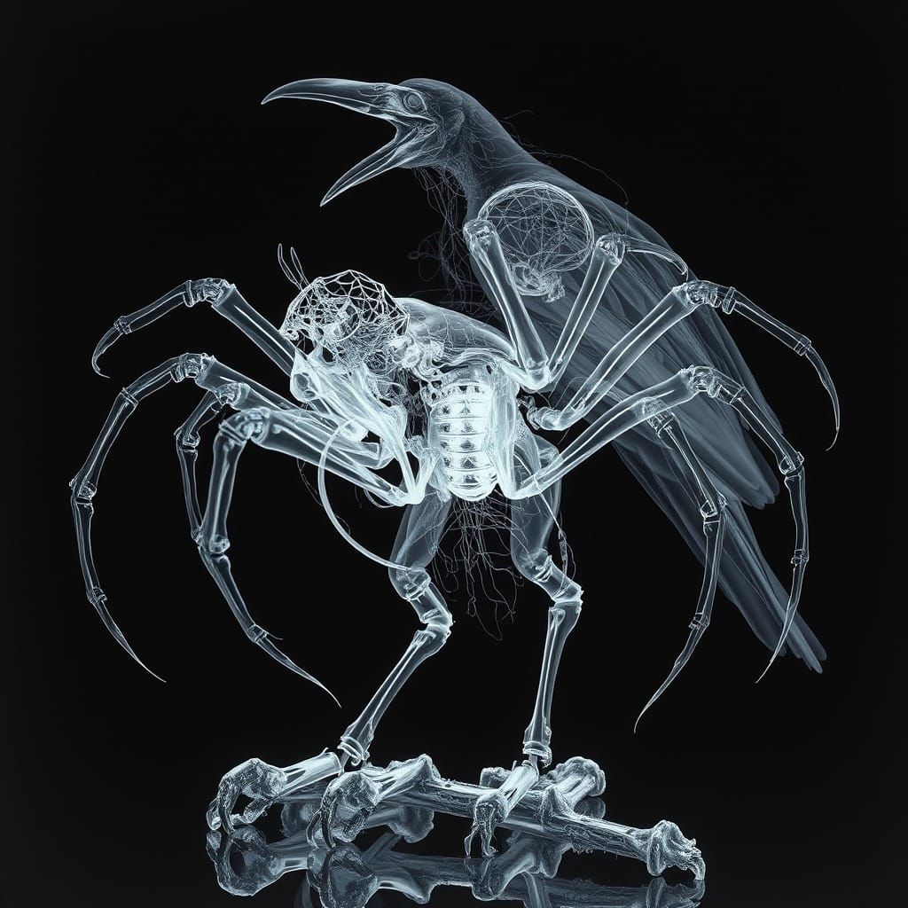 Intricate Centipede Crow Hybrid X-ray