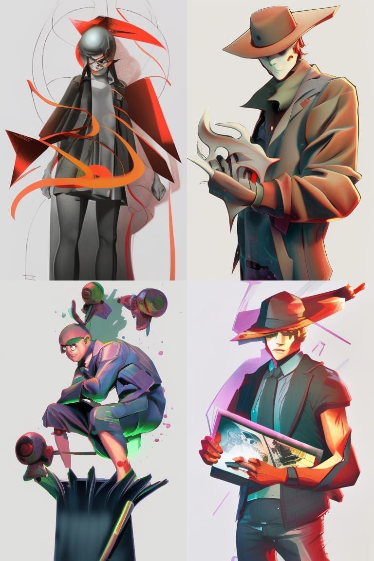 Vernon Wells as Joker in Anime Cel-Shaded Style