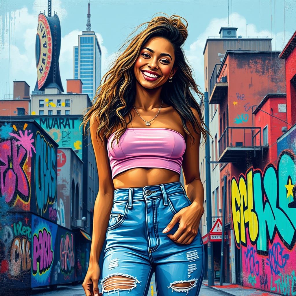 Vibrant City Street Art Scene