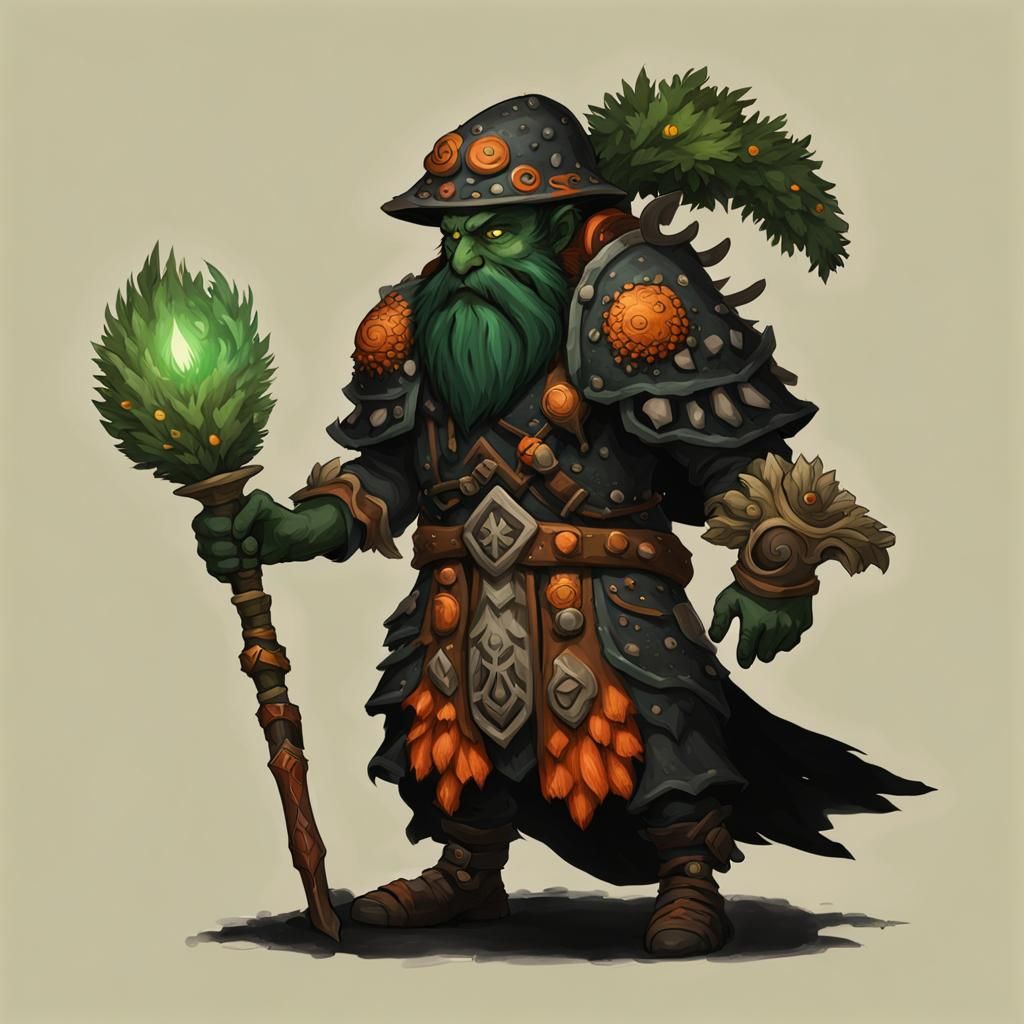 Spore Druid in Living Mushroom Armor