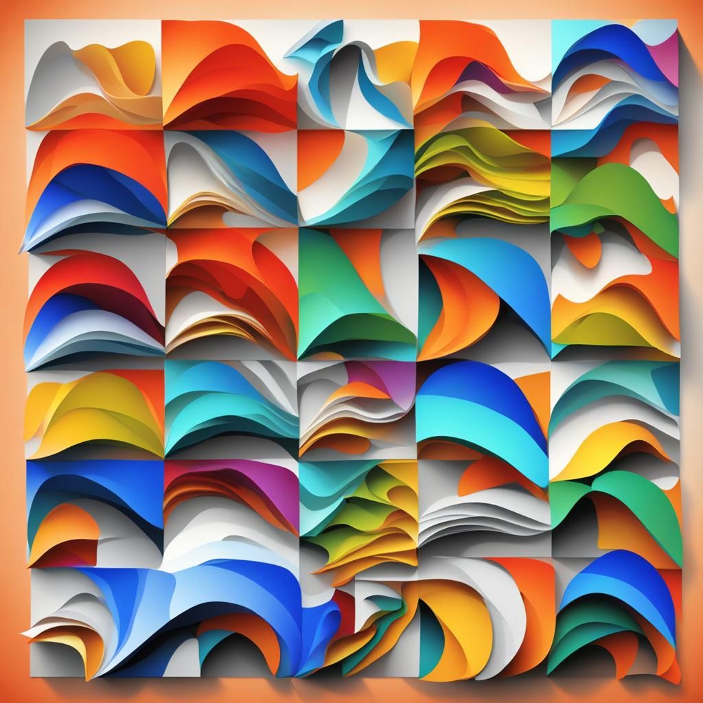 Complex Abstract Fractal with Zentangle and 3D Shading