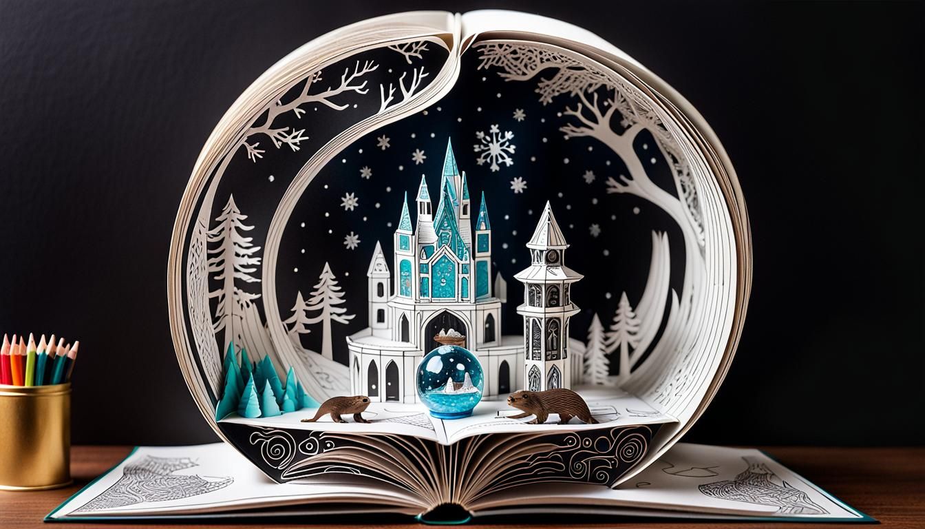 Otter Winterland Pop-Up Book