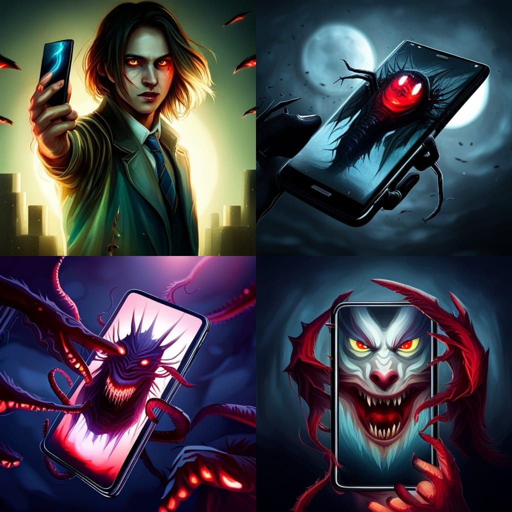 Eerie Monsters Emerge from Phone Screen