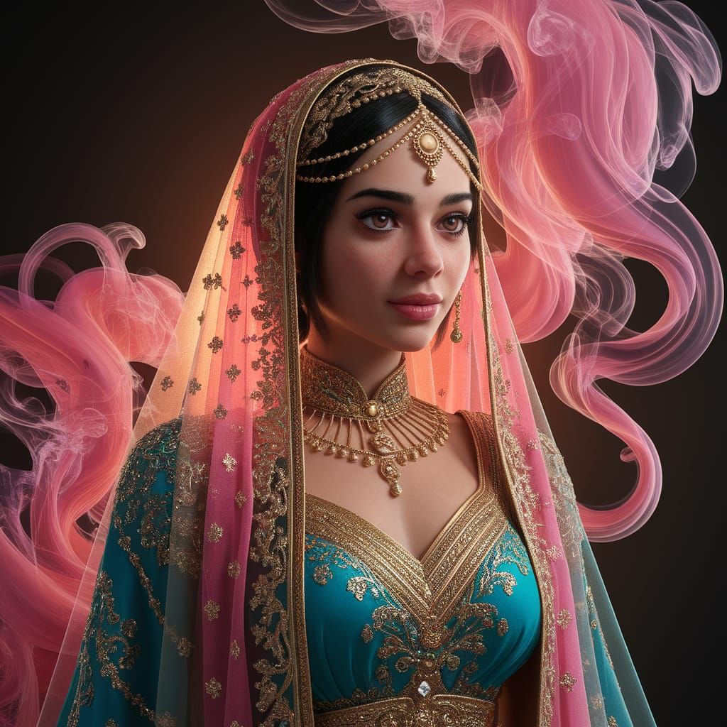 Exquisite Genie Portrait in Voluminous Light