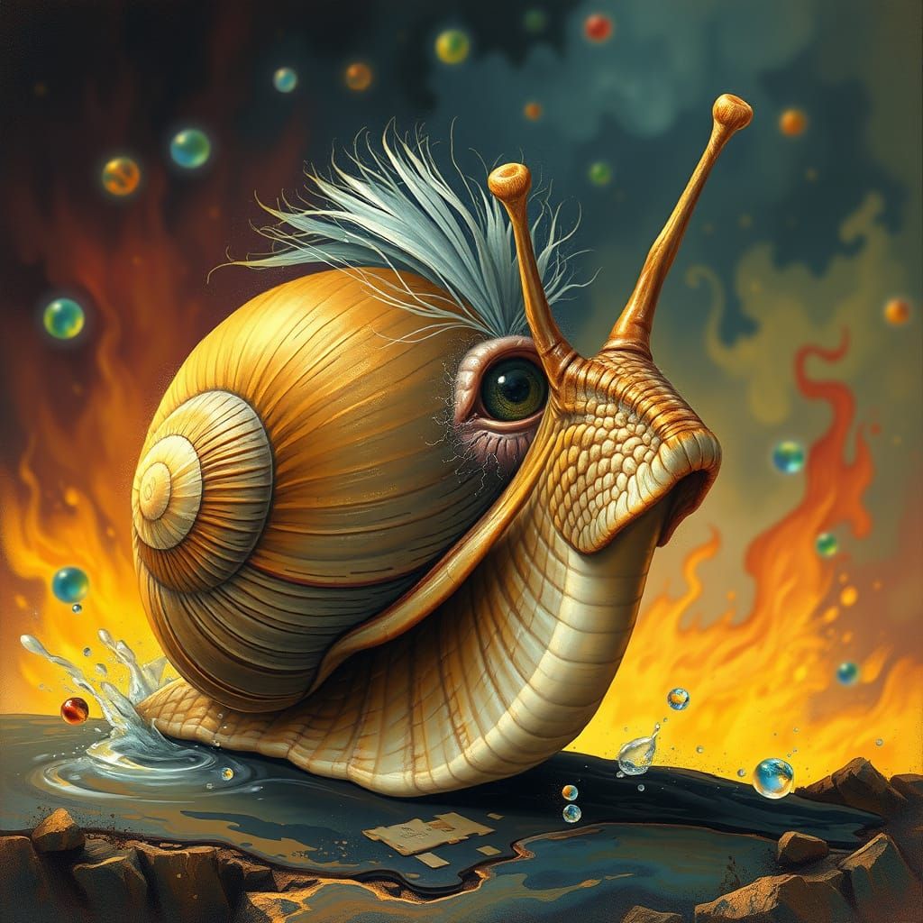 Einstein Snail Discovers Relativity: Rackham Style