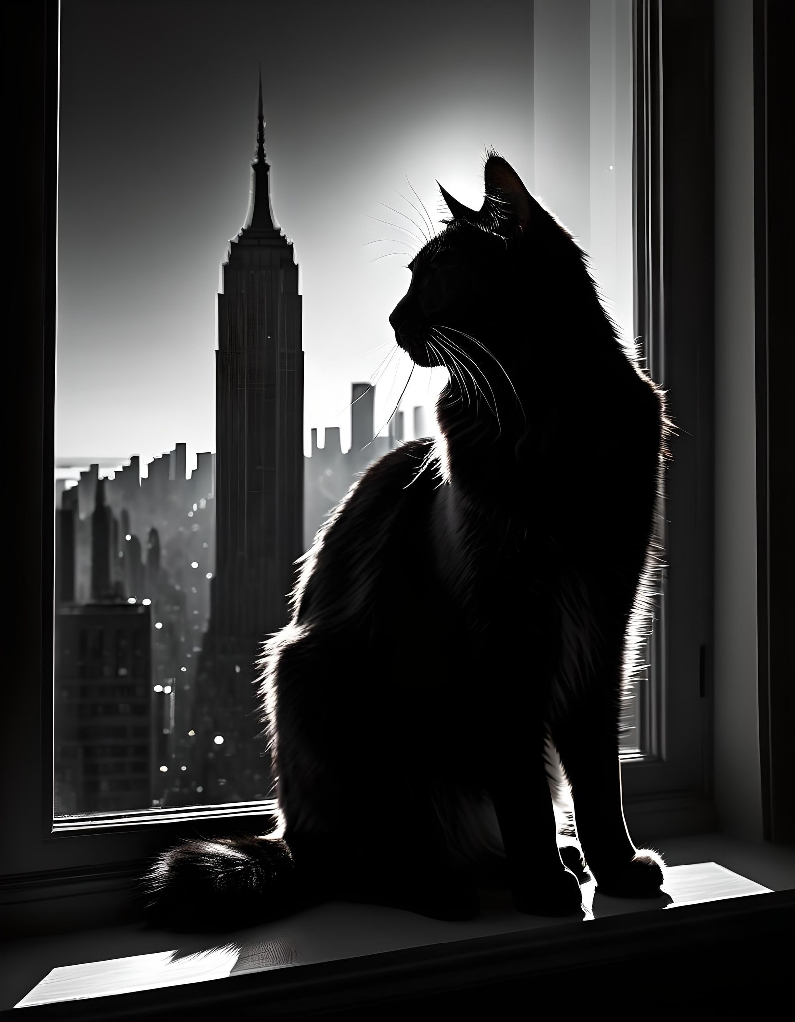 New York Cat Silhouette
