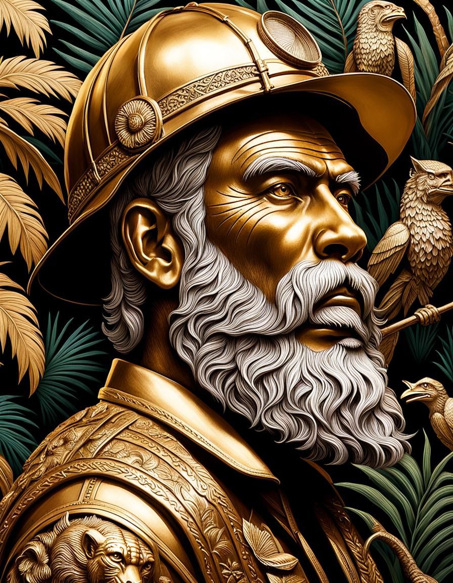 A Miner Wearing a Custom Made Hard Hat