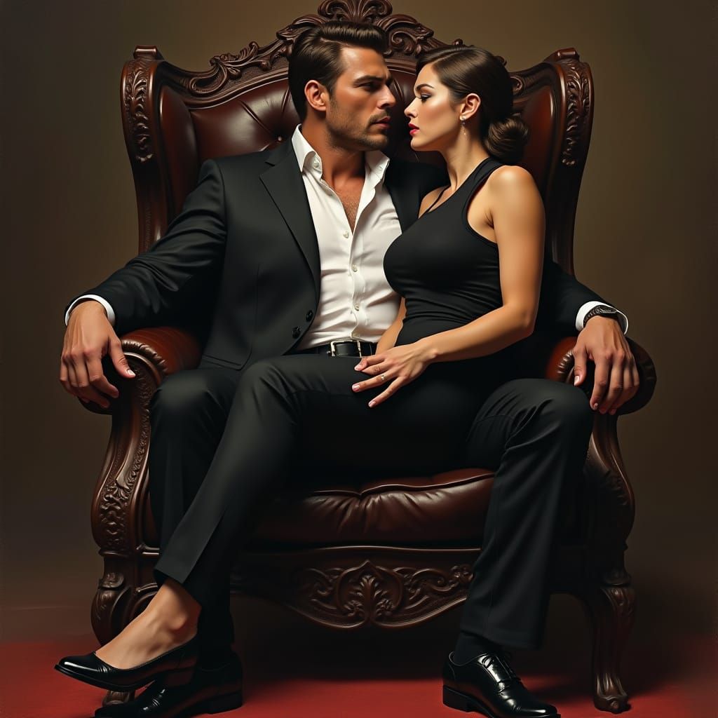 Dominant Figure Exudes Power and Masculinity