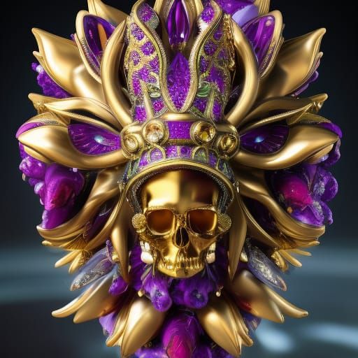 Bioluminescent Goddess with Phoenix Mohawk in X-Ray Style