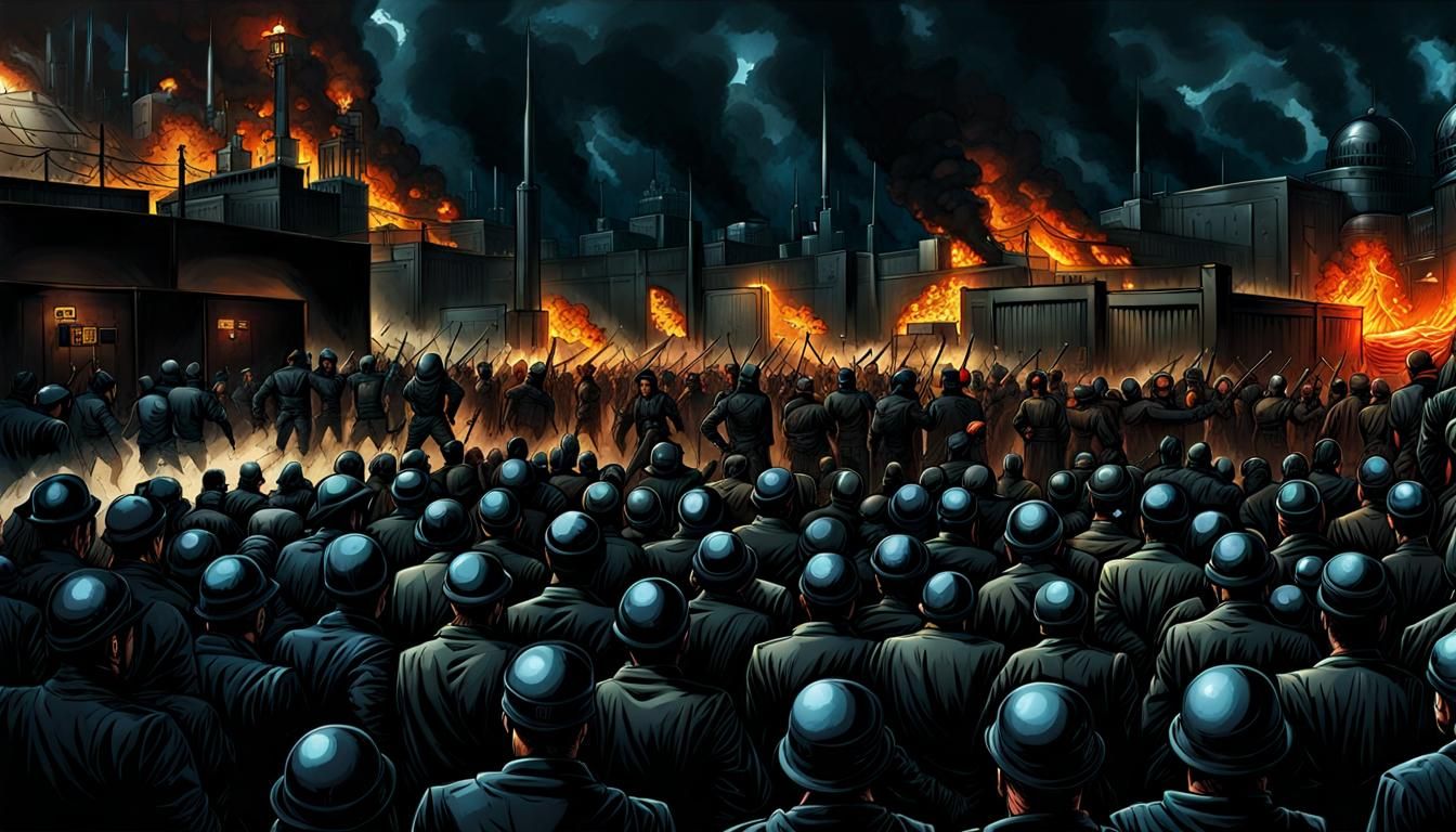 The Prison Riot: Hyperdetailed Comic Book Art