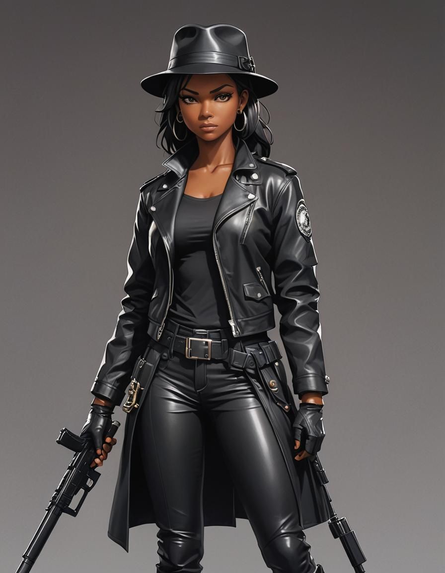 Anime Style Portrait of a Female Criminal