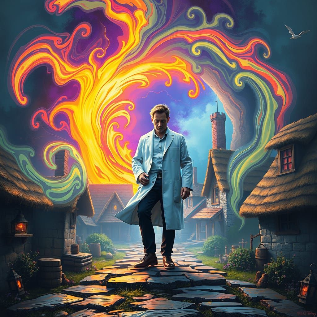 Scientist Enters Medieval Village Through Portal