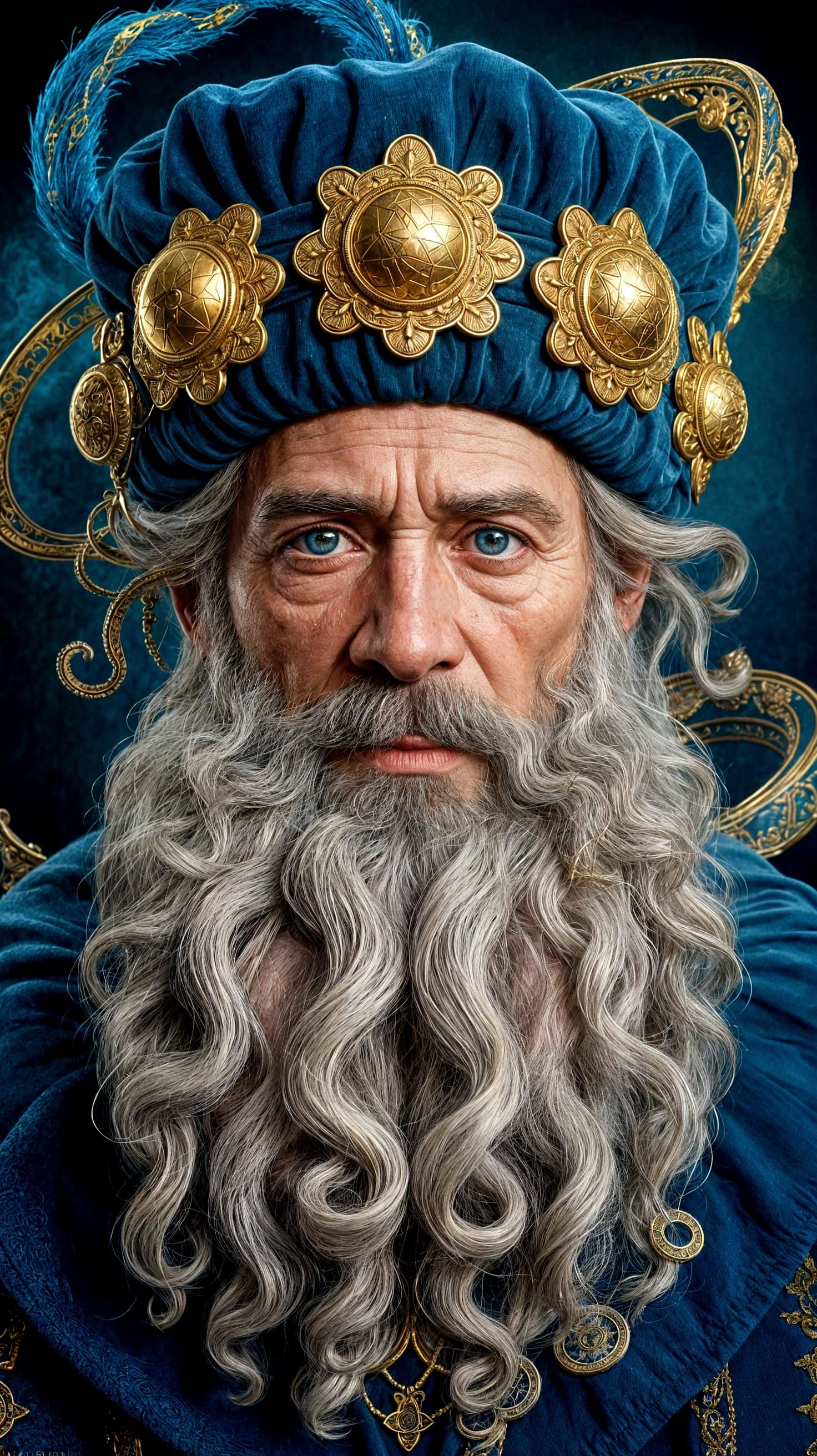 Mystical Elder Man Portrait in Digital Art