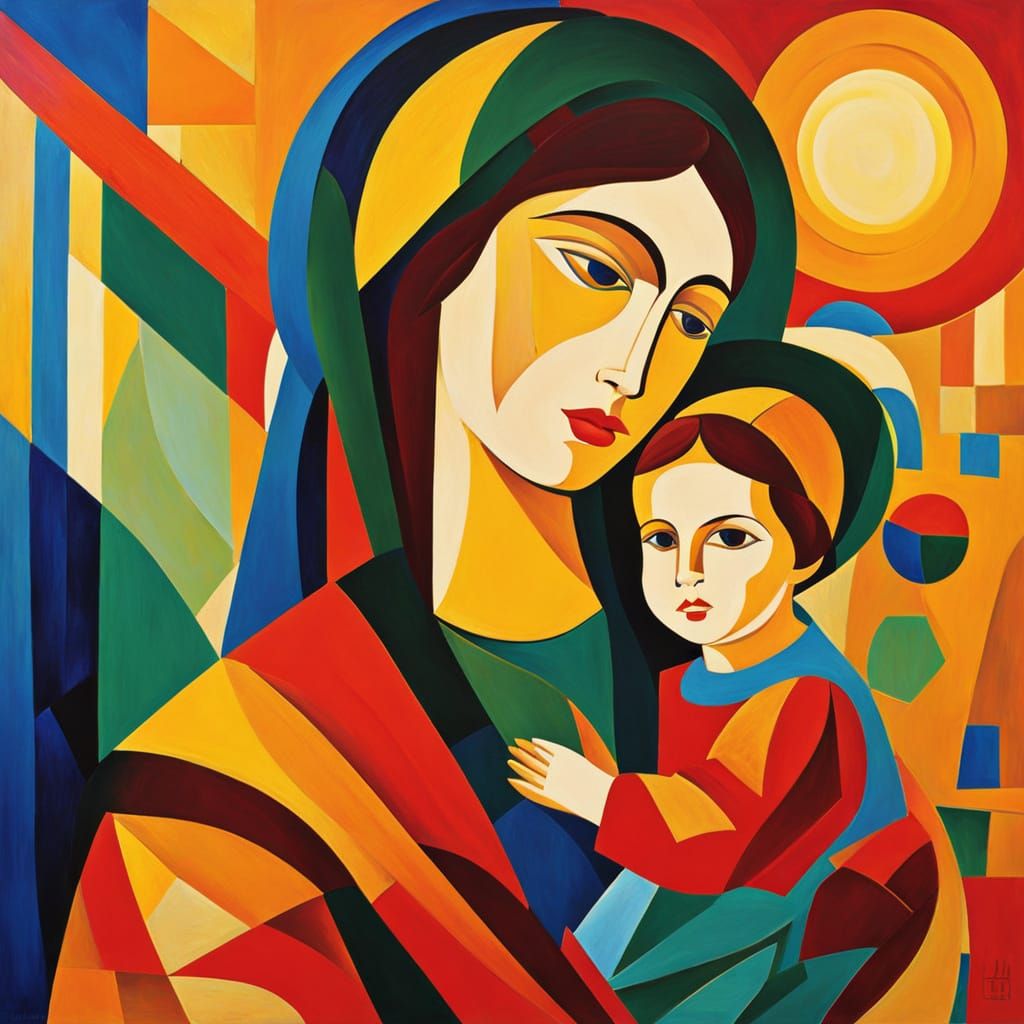 Mary and Child in Vibrant Fauvist Masterpiece