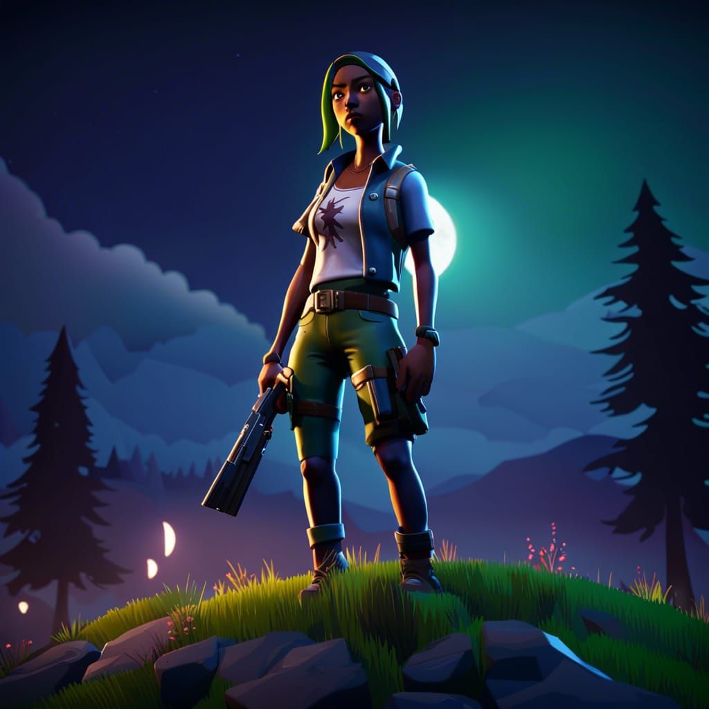 Zoey from Left 4 Dead as Fortnite Character