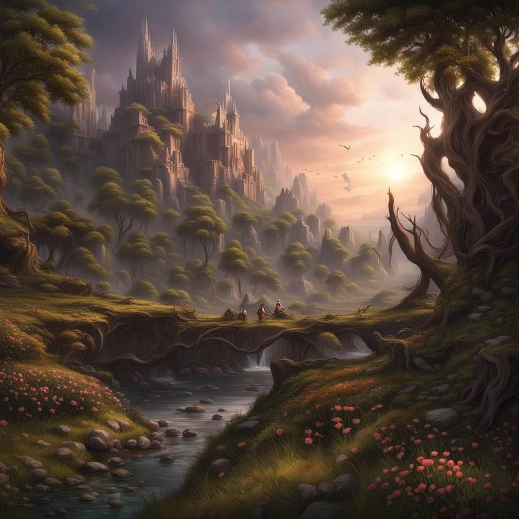 Fantastical Resurrection Morning: Detailed Matte Painting