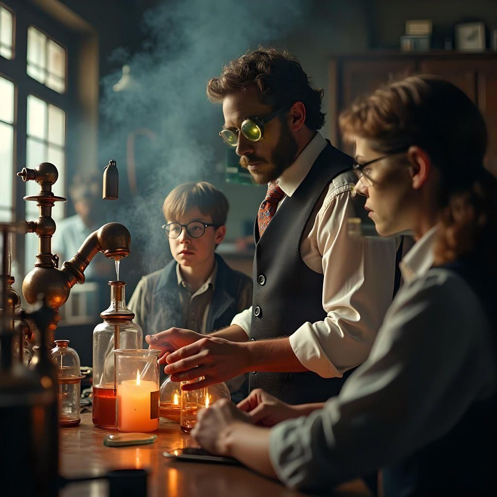 Steampunk Professor Teaches Chemistry in Hyper-Realistic Lab