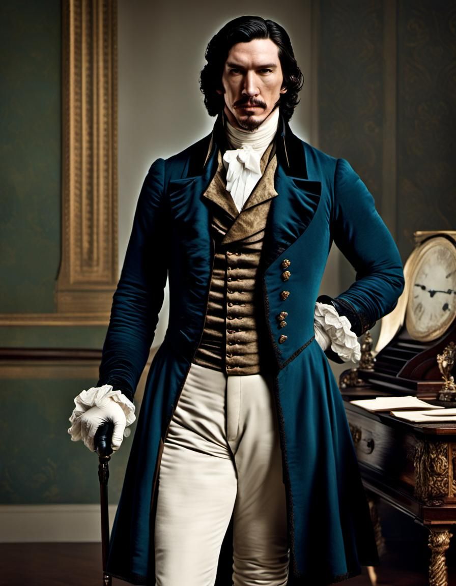 Adam Driver in Regency Era Portrait