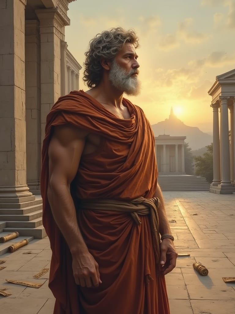 Stoic Philosopher in Contemplative Repose