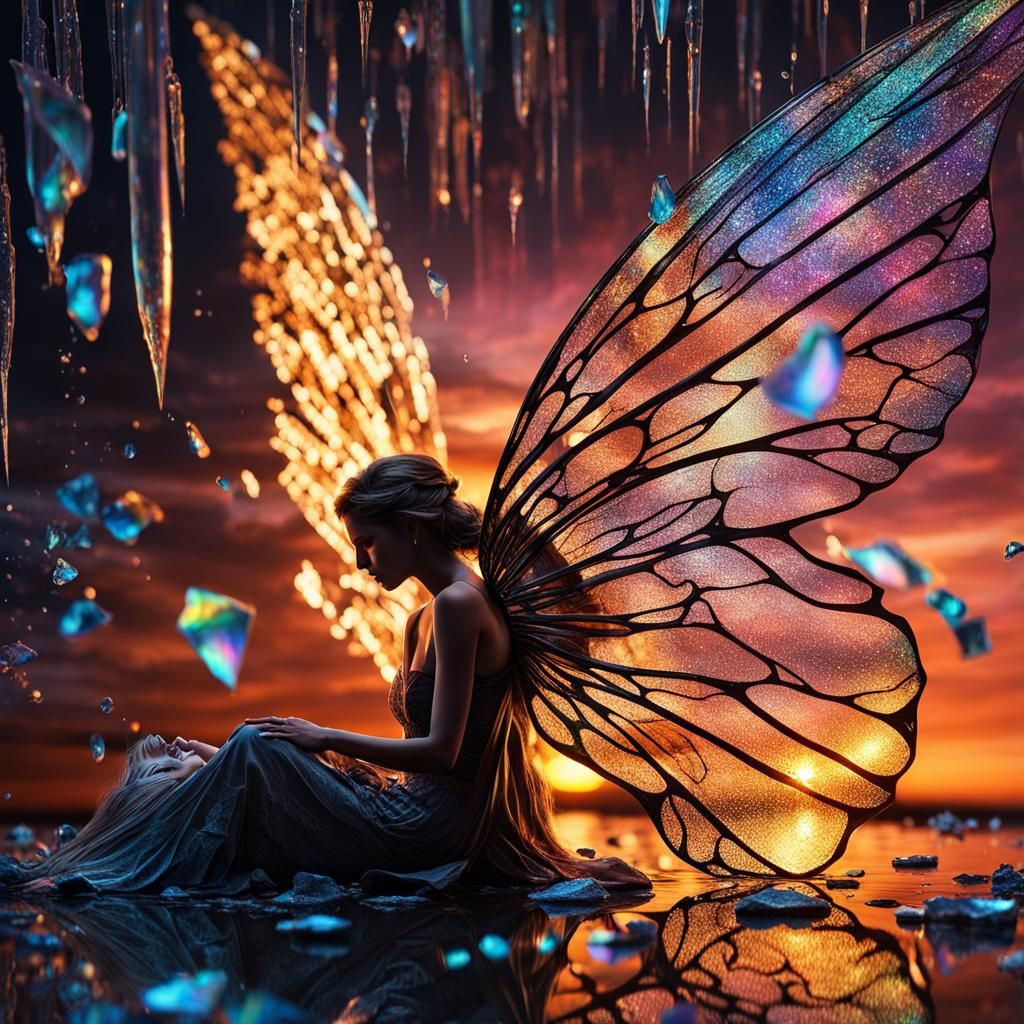 Shattered Heart with Fairy Dust Essences