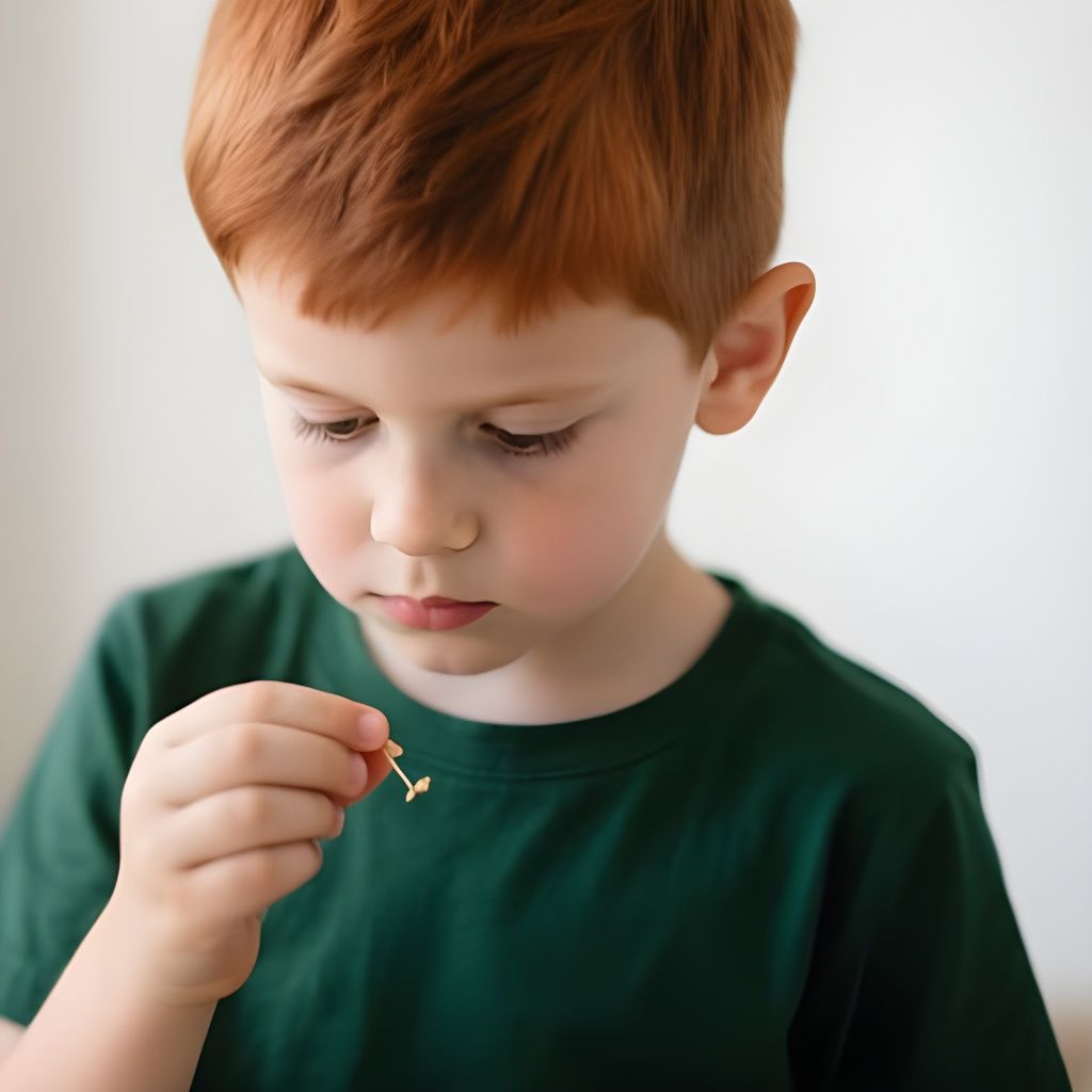Photorealistic Portrait of a Curious Young Boy