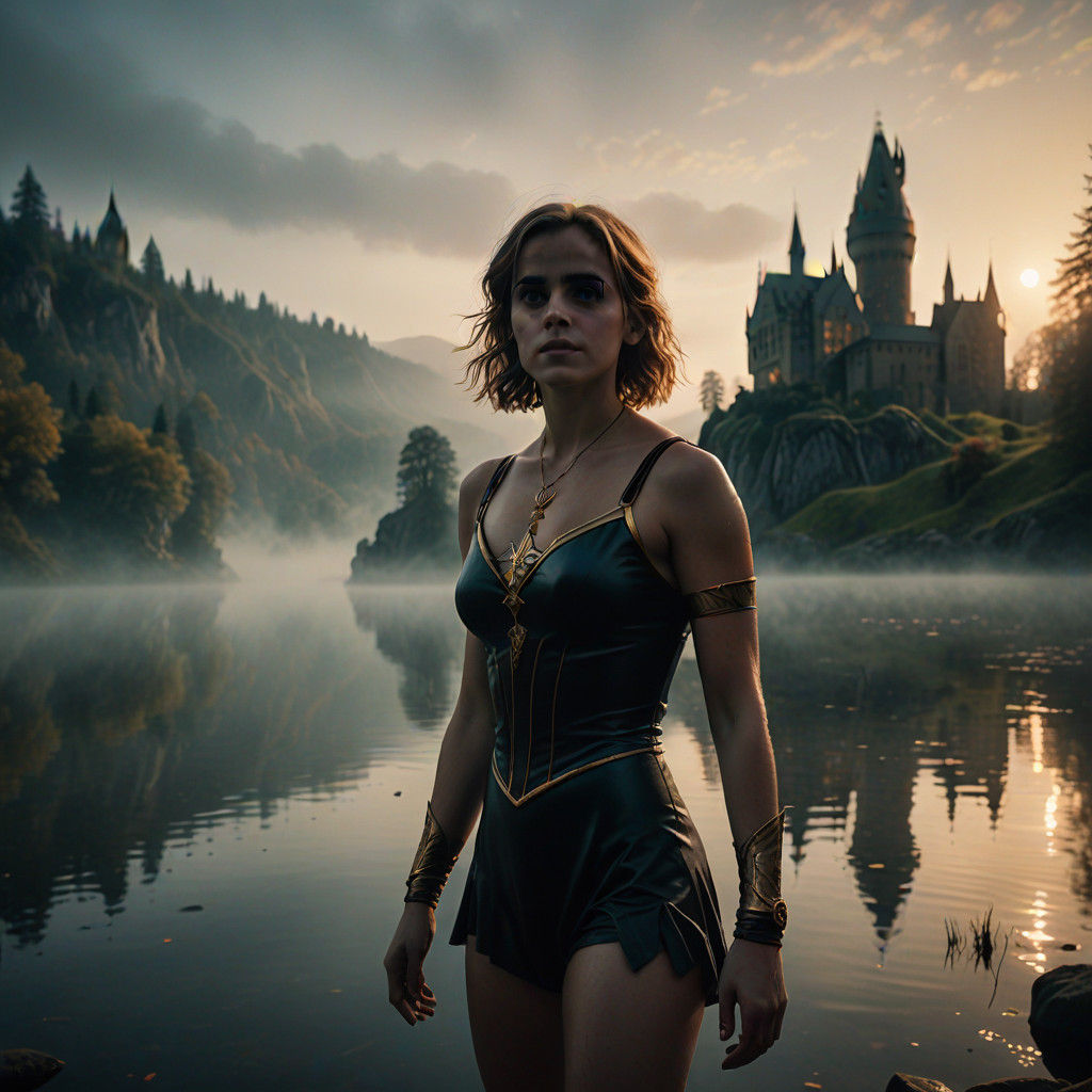 Hermione Granger in Moody Latex Swimsuit, Hogwarts Lake