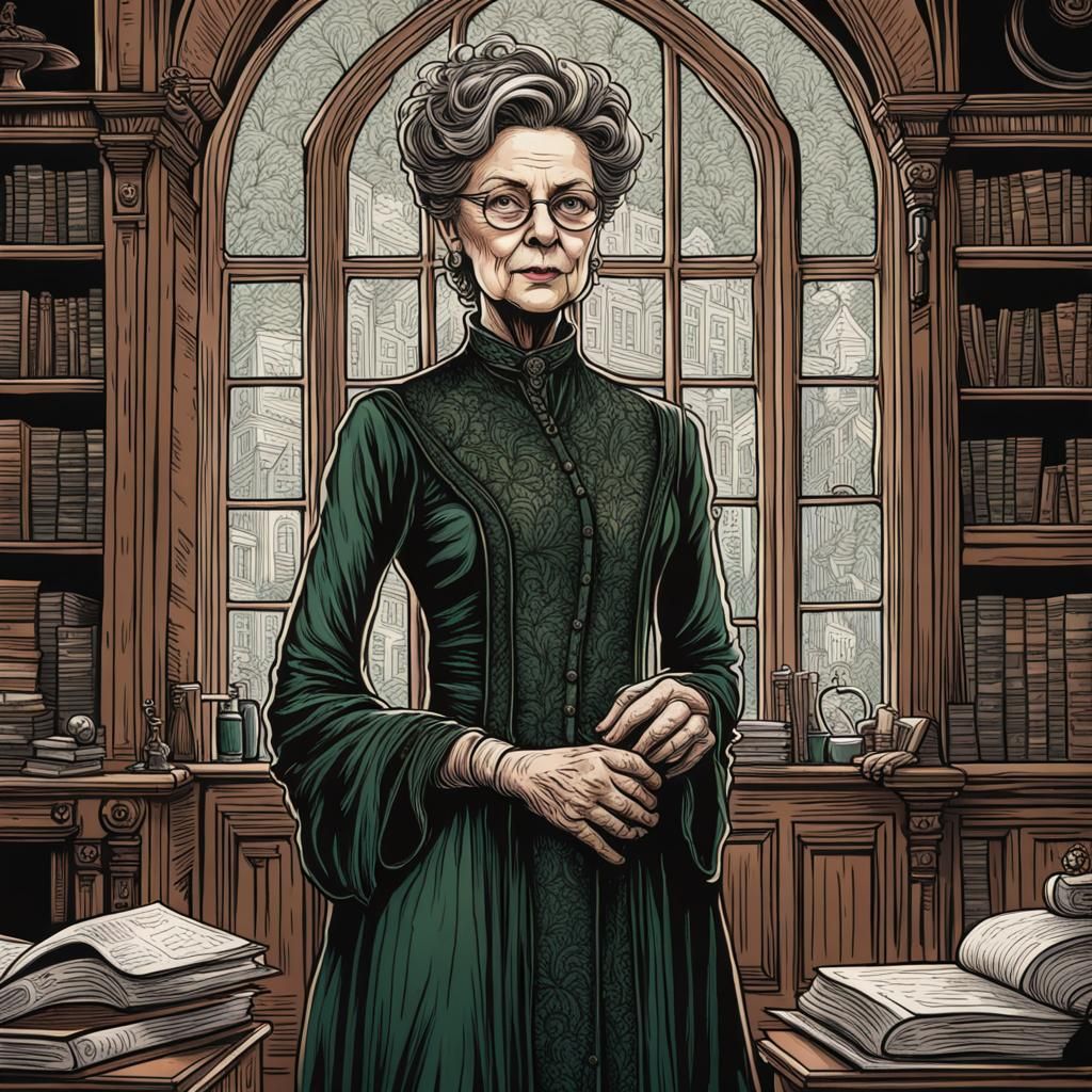 Minerva McGonagall Portrait as Elementary Teacher